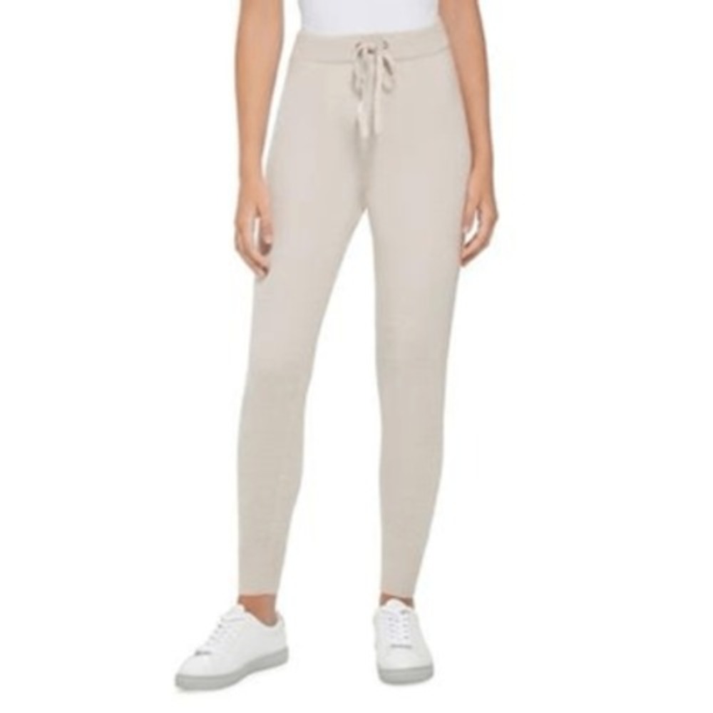 Calvin Klein Womens Ribbed Knit Jogger Pants Large